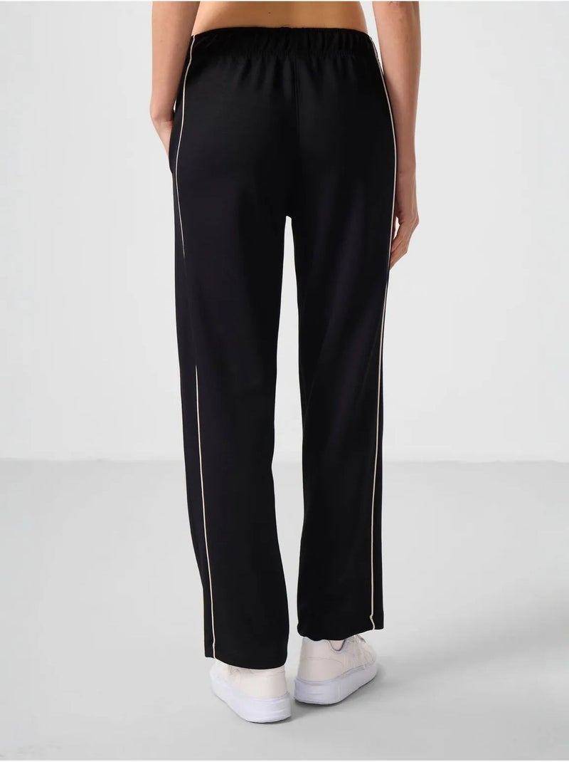 Pantalón palazzo de pernera ancha tommy Negro - Kiabi