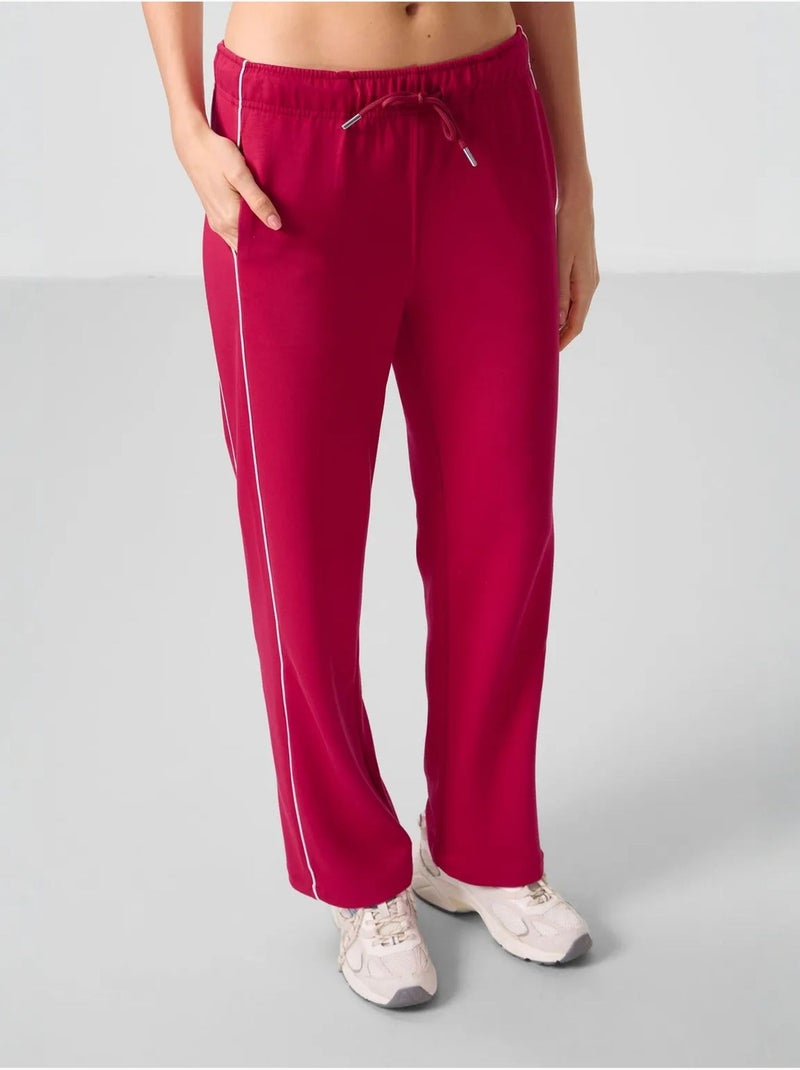 Pantalón palazzo de pernera ancha tommy Rojo cachemira - Kiabi