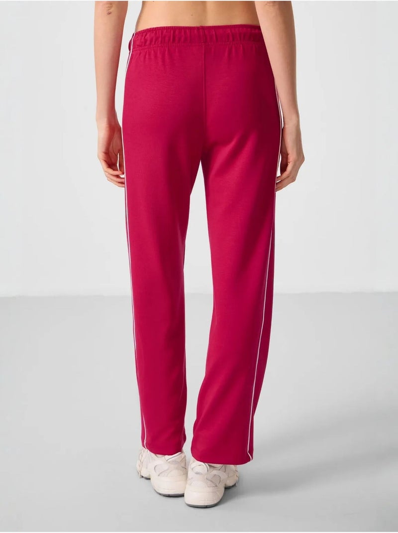 Pantalón palazzo de pernera ancha tommy Rojo cachemira - Kiabi