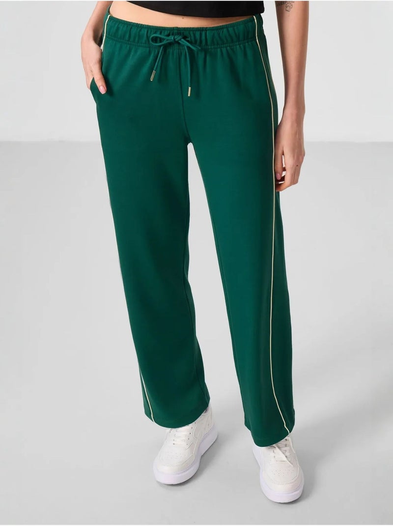 Pantalón palazzo de pernera ancha tommy Verde - Kiabi