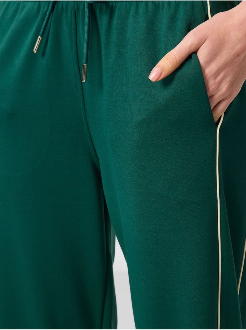 Pantalón palazzo de pernera ancha tommy Verde - Kiabi