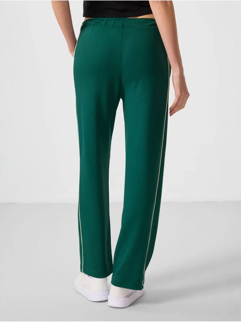 Pantalón palazzo de pernera ancha tommy Verde - Kiabi
