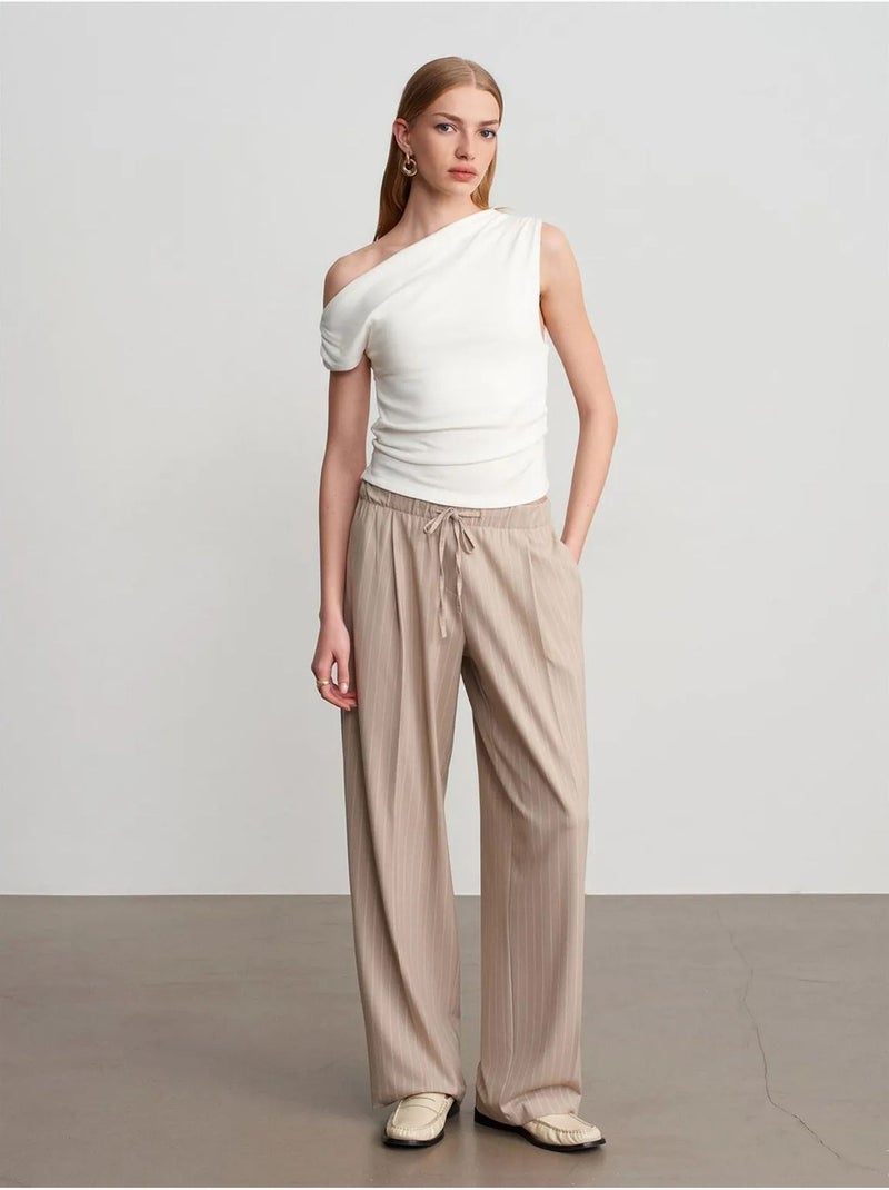 Pantalón palazzo de rayas de pernera ancha dilvin Arena - Kiabi