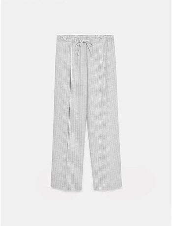 Pantalón palazzo de rayas de pernera ancha dilvin