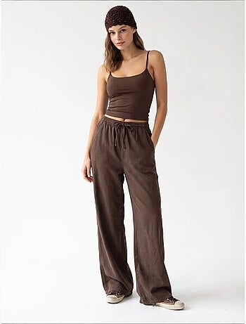 Pantalón palazzo de tencel de pernera ancha mixray