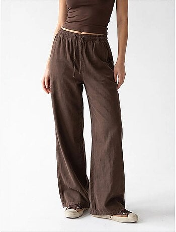 Pantalón palazzo de tencel de pernera ancha mixray