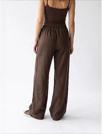Pantalón palazzo de tencel de pernera ancha mixray