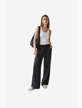 Pantalón palazzo de tencel de pernera ancha mixray