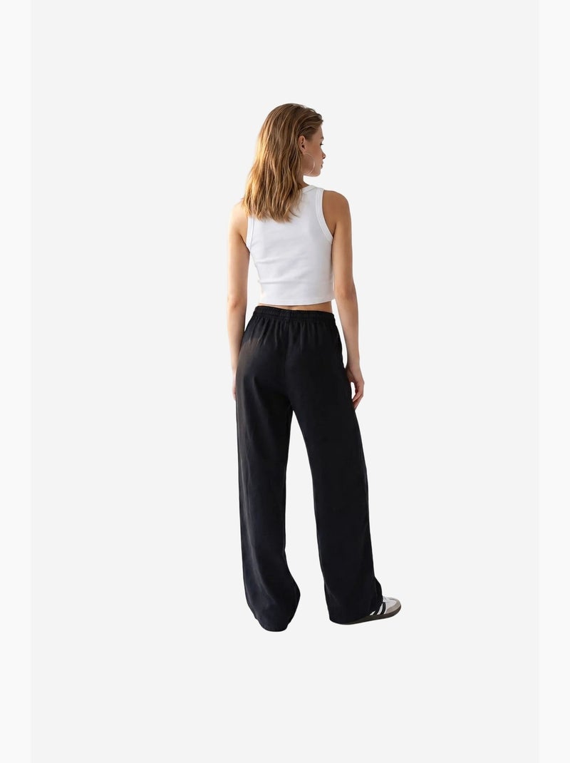 Pantalón palazzo de tencel de pernera ancha mixray Negro - Kiabi