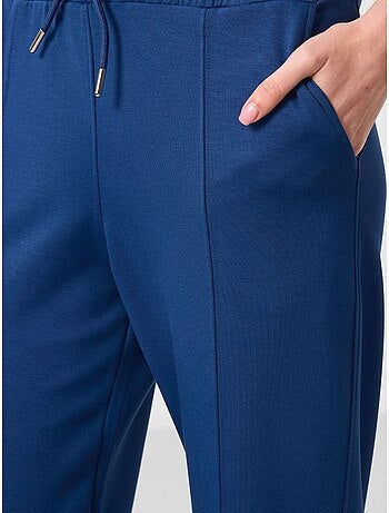 Pantalón palazzo texturizado de pernera ancha con cintura de cordón tommy