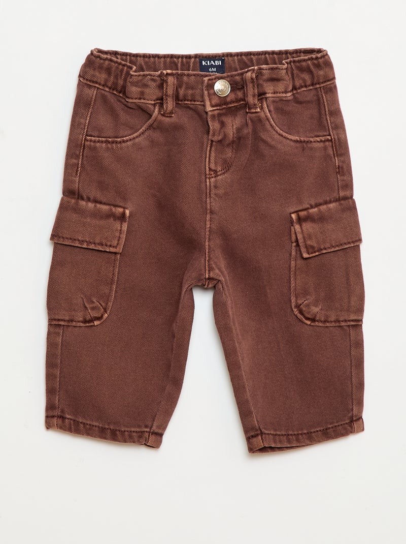Pantalón paper bag Marron - Kiabi