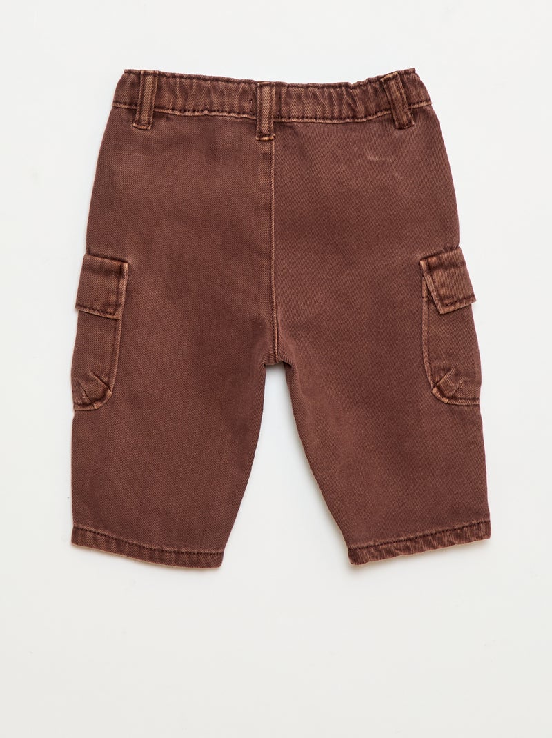 Pantalón paper bag Marron - Kiabi