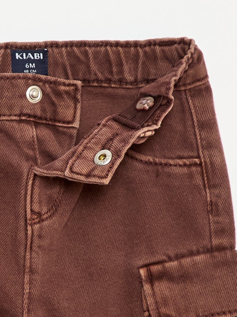 Pantalón paper bag Marron - Kiabi