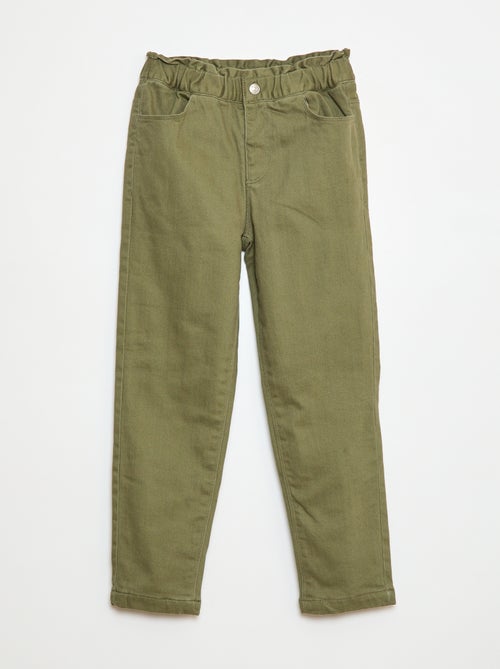 Pantalón paperbag acolchado - Kiabi