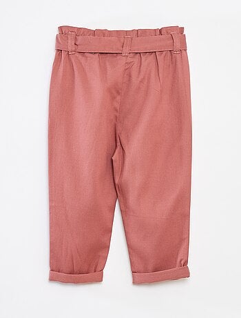 Pantalón paperbag con cintura ajustable