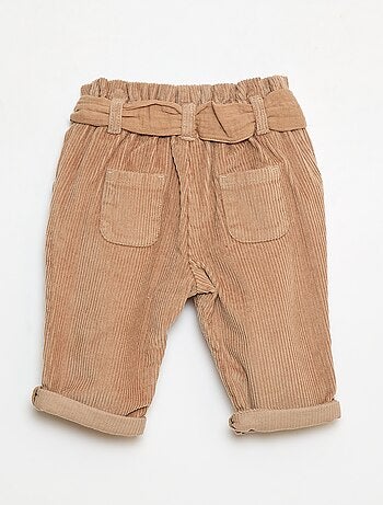 Pantalón paperbag de pana