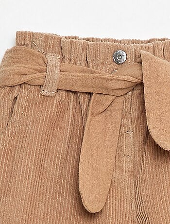 Pantalón paperbag de pana