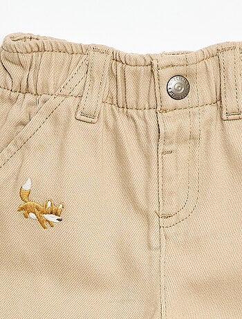 Pantalón paperbag en twill