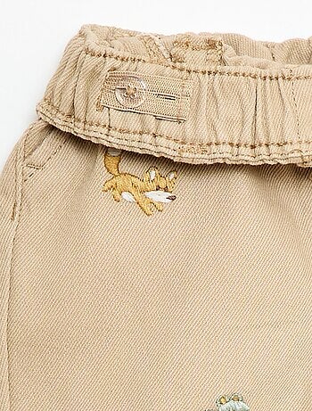 Pantalón paperbag en twill