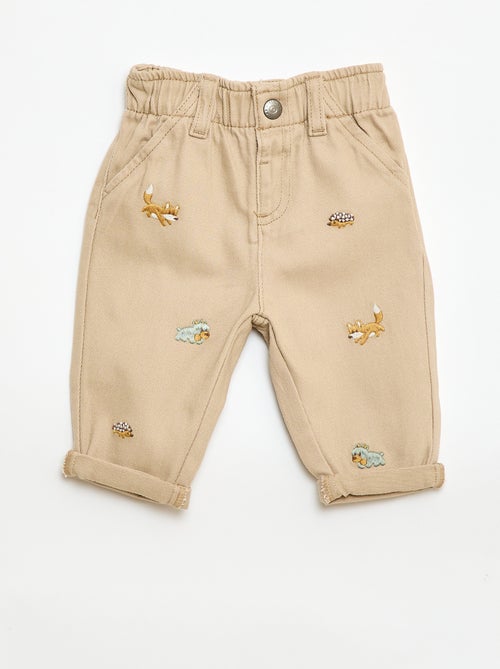 Pantalón paperbag en twill - Kiabi Pantalón paperbag en twill - Kiabi