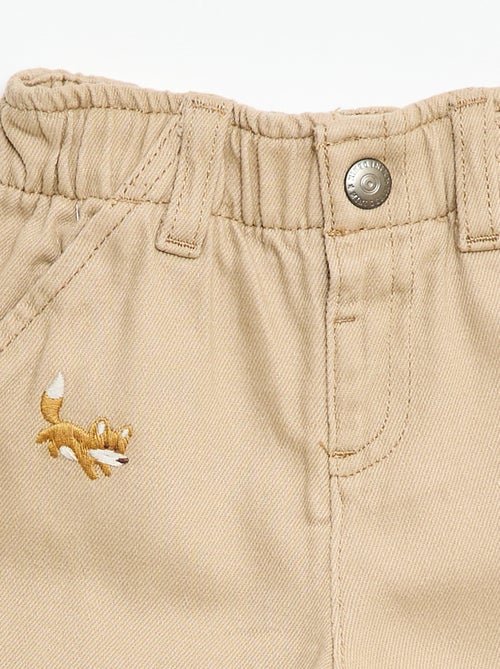 Pantalón paperbag en twill - Kiabi Pantalón paperbag en twill - Kiabi