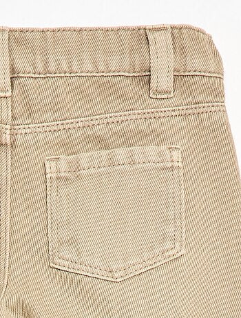 Pantalón paperbag en twill de algodón