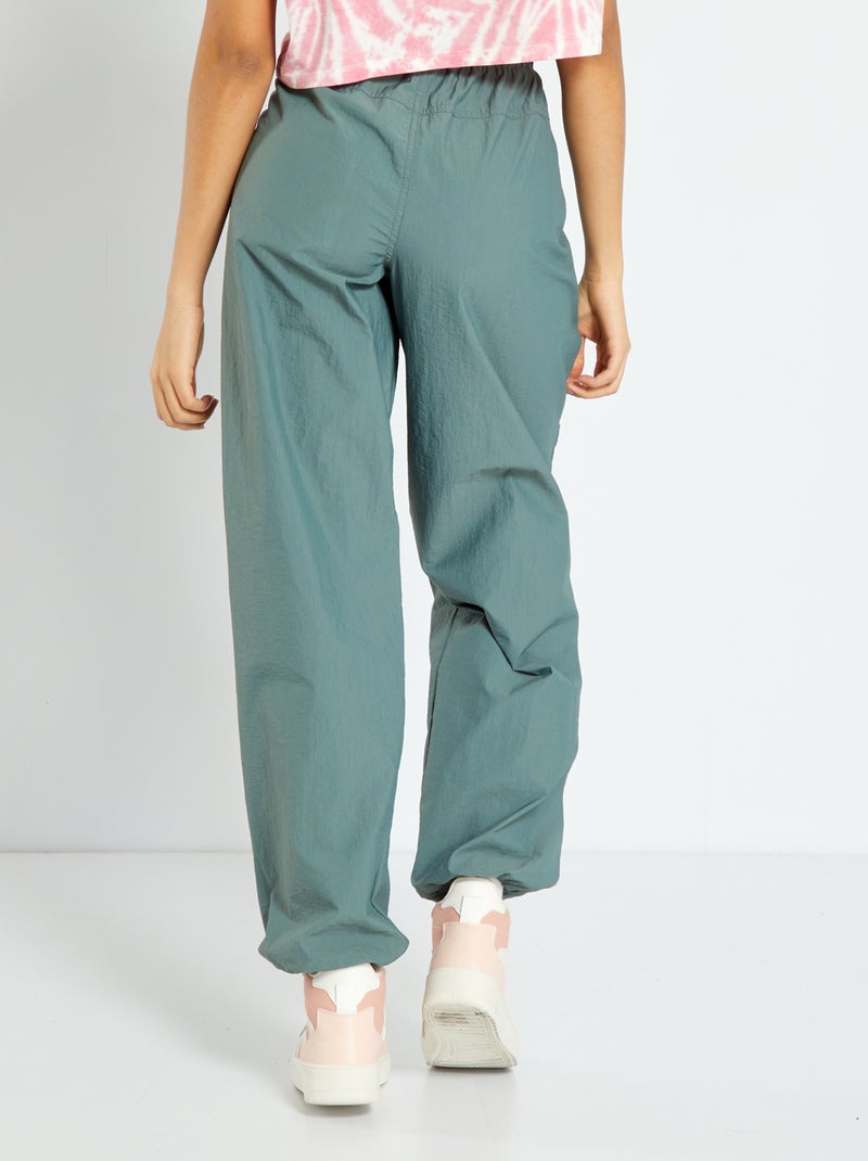 Pantalón parachute de nailon AZUL - Kiabi