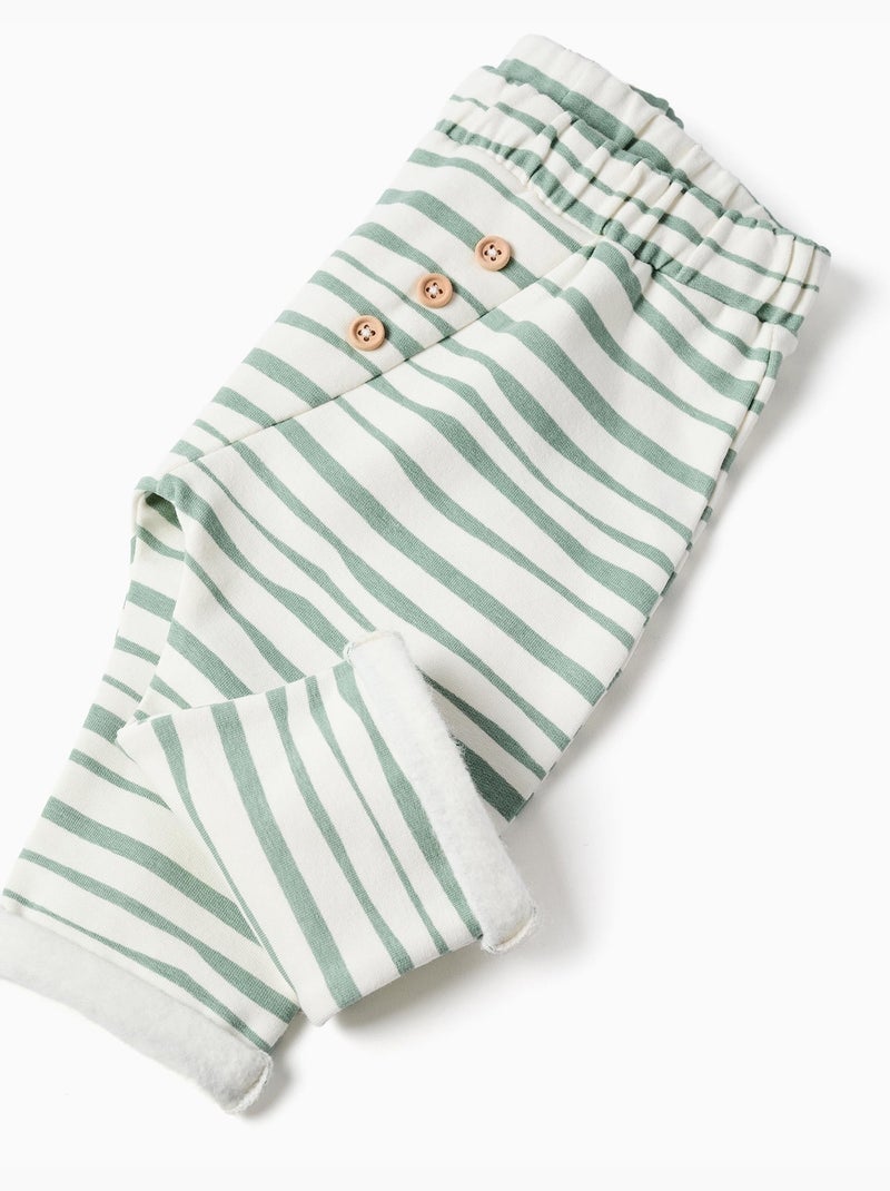 Pantalón perchado a rayas Blanco - Kiabi