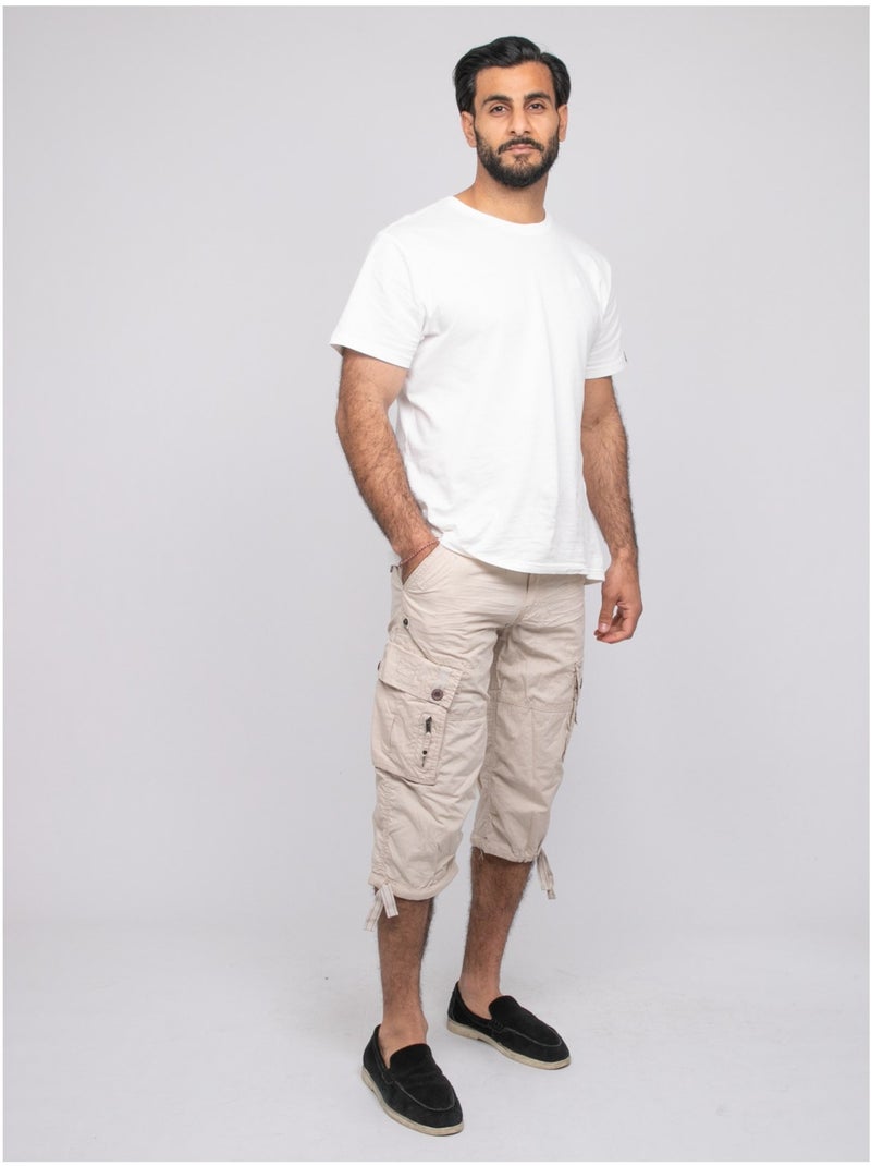 Pantalón pirata batalla bedancer Beige - Kiabi