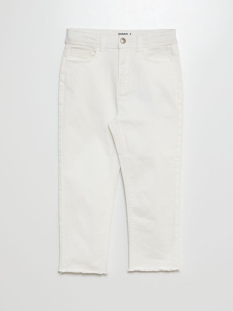 Pantalón pirata skinny BLANCO - Kiabi