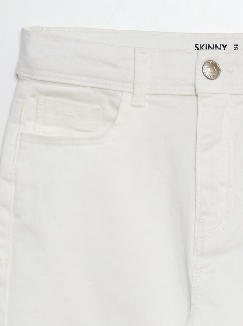 Pantalón pirata skinny BLANCO - Kiabi