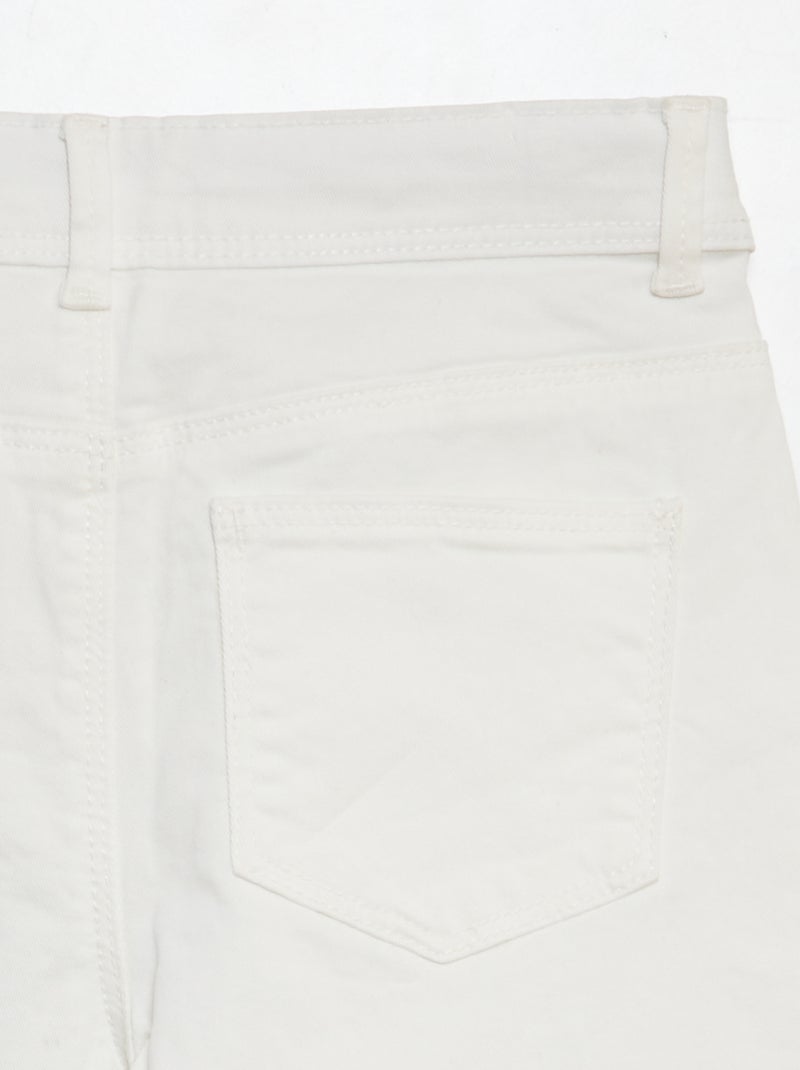 Pantalón pirata skinny BLANCO - Kiabi