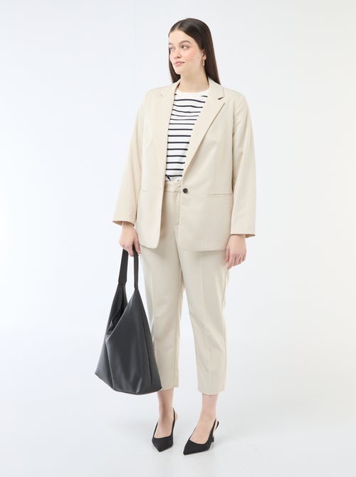 Pantalón pitillo con cierre con corchete y cremallera - Kiabi