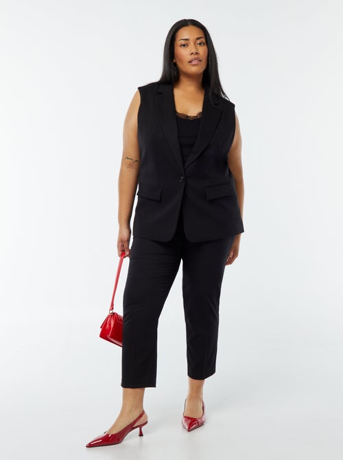 Pantalón pitillo con cierre de gancho y cremallera - Kiabi