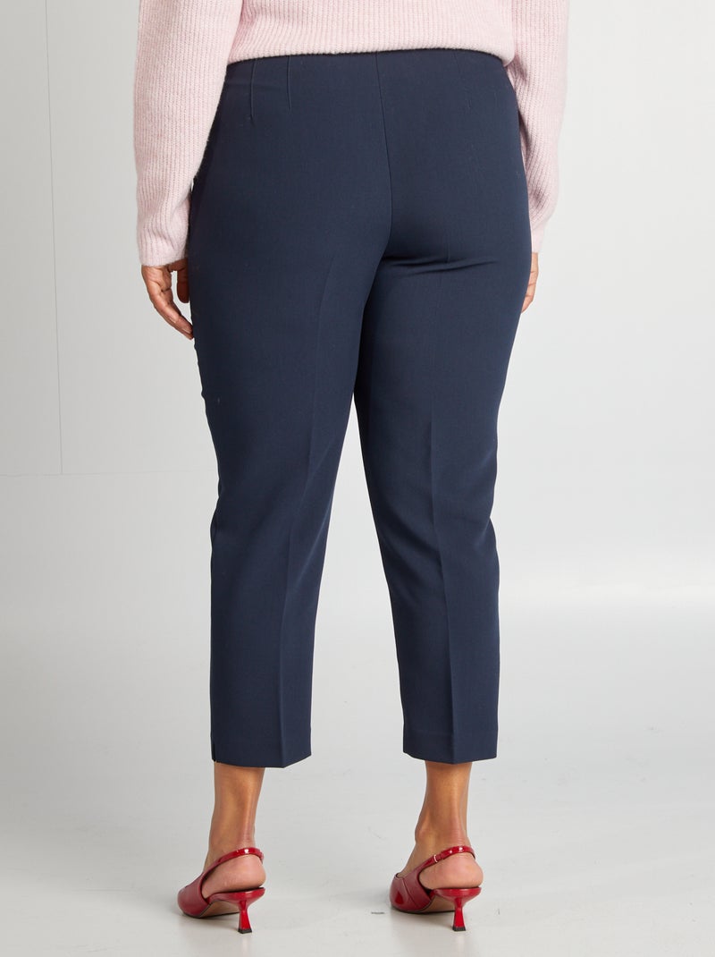 Pantalón pitillo de tiro alto AZUL - Kiabi