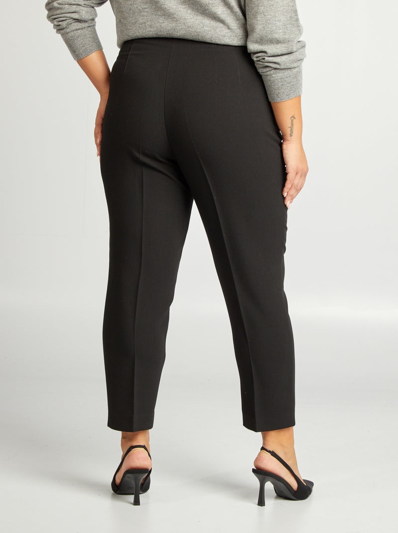 Pantalón pitillo de tiro alto NEGRO - Kiabi