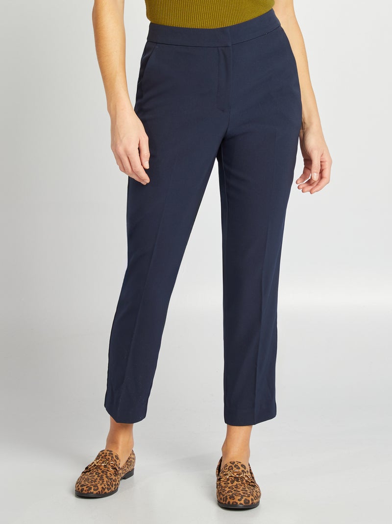 Pantalón pitillo de tiro estándar AZUL - Kiabi