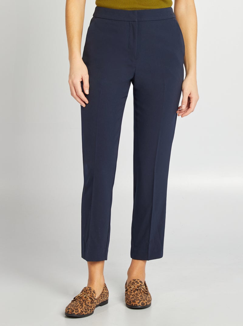 Pantalón pitillo de tiro estándar AZUL - Kiabi