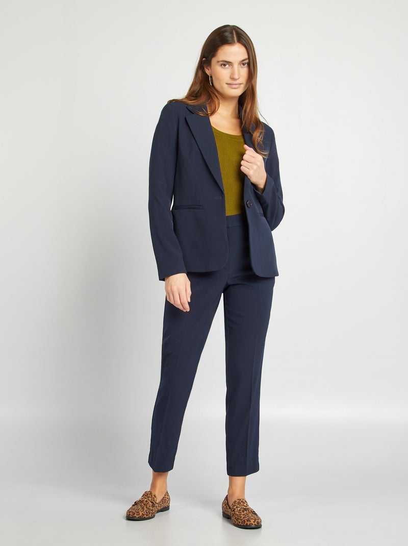 Pantalón pitillo de tiro estándar AZUL - Kiabi