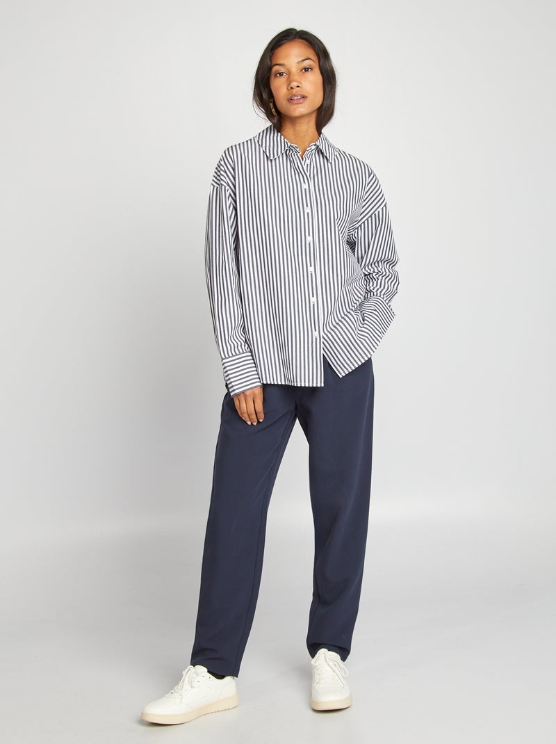 Pantalón pitillo estilo jogging AZUL - Kiabi