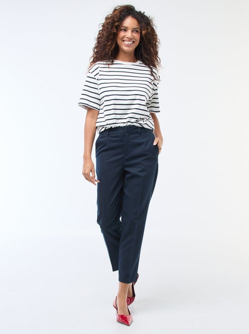 Pantalón pitillo liso con 2 bolsillos - Kiabi