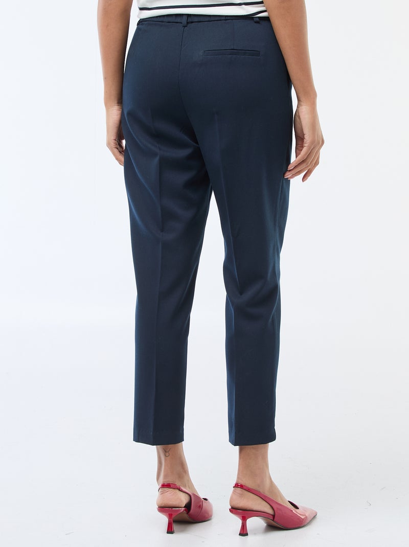 Pantalón pitillo liso con 2 bolsillos Azul - Kiabi