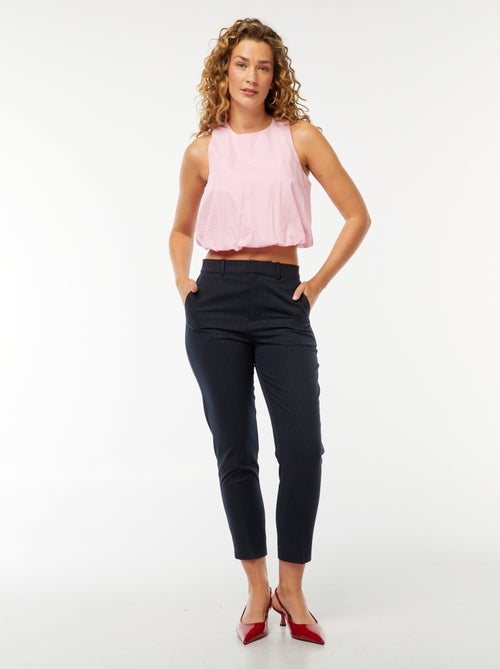 Pantalón pitillo liso con 2 bolsillos - Kiabi