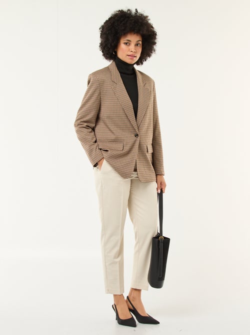 Pantalón pitillo liso con 2 bolsillos - Kiabi