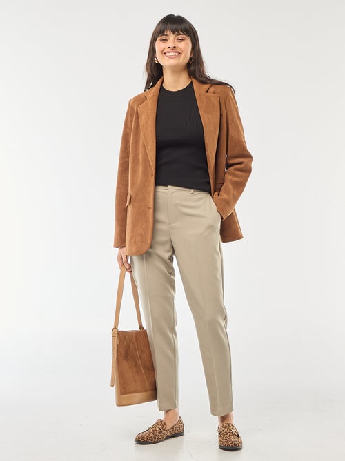 Pantalón pitillo liso con 2 bolsillos - Kiabi