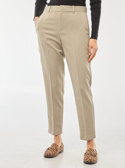 Pantalón pitillo liso con 2 bolsillos - Kiabi