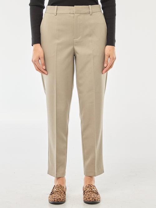 Pantalón pitillo liso con 2 bolsillos - Kiabi