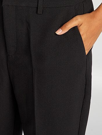 Black Wool High Waisted Cigarette Trousers – Reinas Siempre