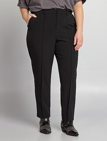Pantalón de talle alto tipo sastre - negro - Kiabi - 25.00€