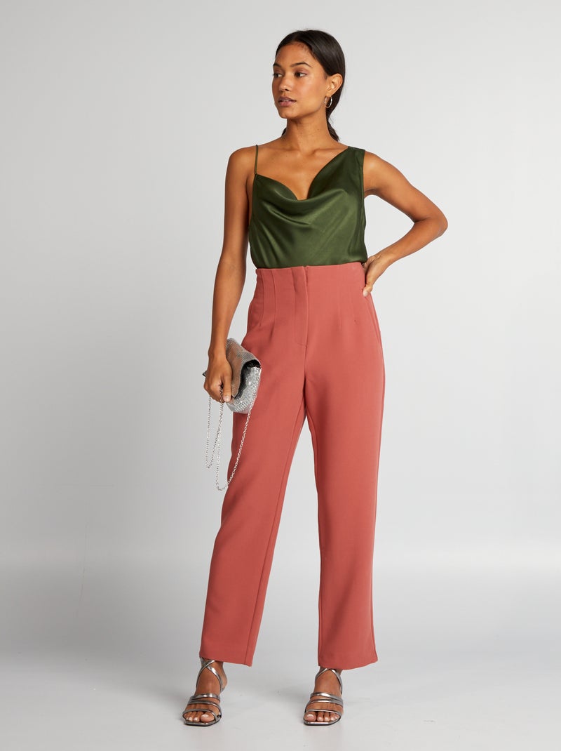 Pantalón pitillo ROJO - Kiabi